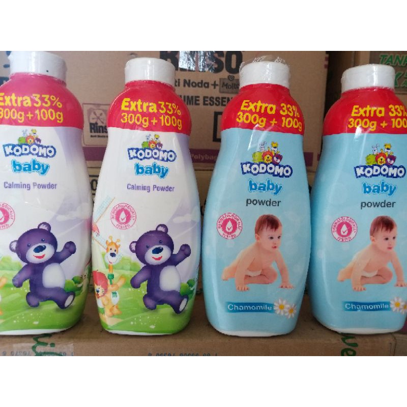 BEDAK BAYI KODOMO 400 GRAM / KODOMO BABY POWDER 300 + 100 GRAM / BEDAK BAYI KODOMO JUMBO