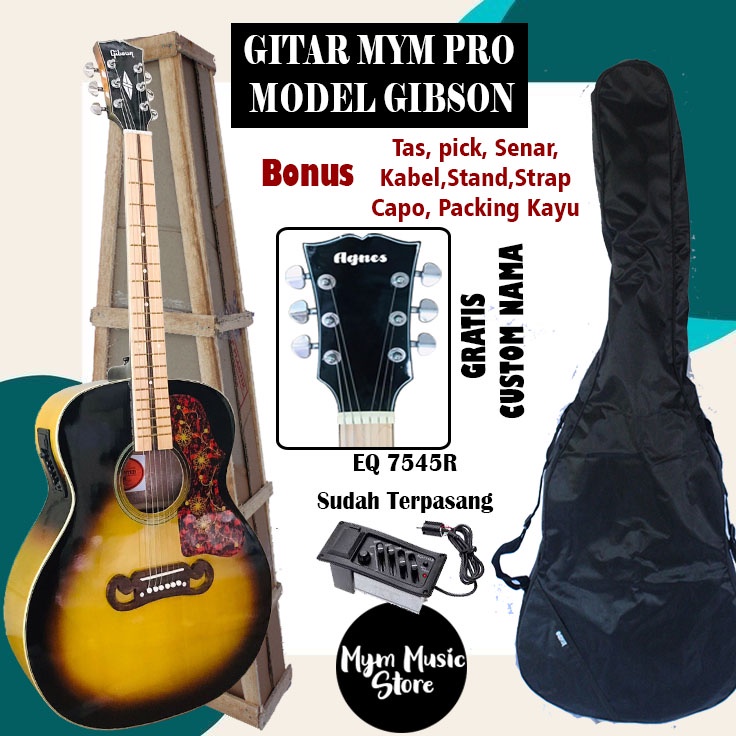 Gitar akustik elektrik gibson j200 equalizer 7545r
