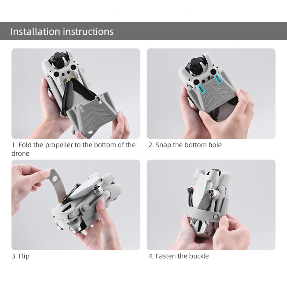 1 Set Holder Pelindung Baling-Baling Bahan Silikon Untuk Drone DJI Mini 3 Pro