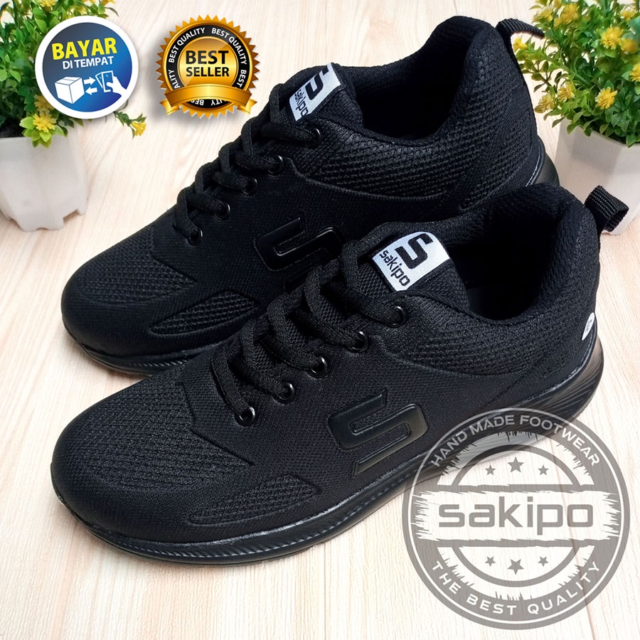 PROMO BTS KEMBALI SEKOLAH !! SEPATU SEKOLAH HITAM POLOS MEREK SAKIPO SD SMP SMA SMK KULIAH UKURAN 36-43 / SEPATU BERTALI ANAK SEKOLAH WARNA HITAM / SAKIPO