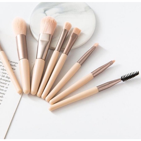 Lovefashion - Kuas Set Make Up 8pcs Set Mini Travel Make Up Brush Kuas03