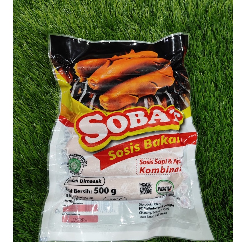 

Sobat sosis bakar Ayam 500 gram isi 7 dan 12