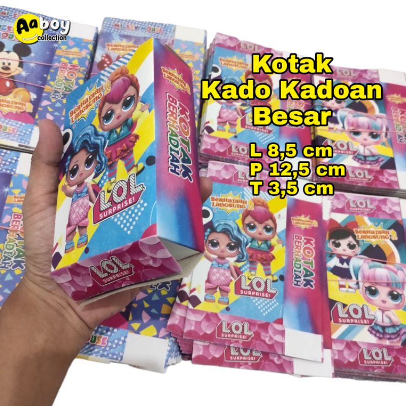 Kotak kado kadoan besar 50 pcs berhadiah mainan anak isi kosong