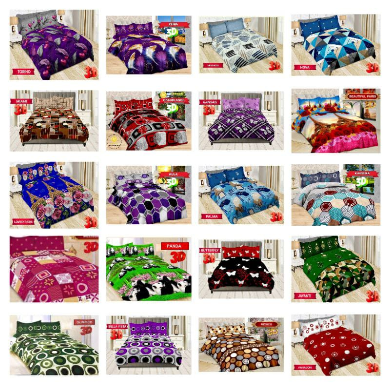 ( JB99 ) BEDCOVER BONITA UK 180*200 CM DIJAMIN ORIGINAL