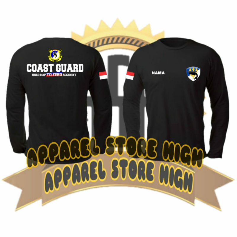 Kaos Coast Guard / Baju Coast Guard / Atasan Coast Guard Dishub Kemenhub Lengan Panjang kaos Polisi 