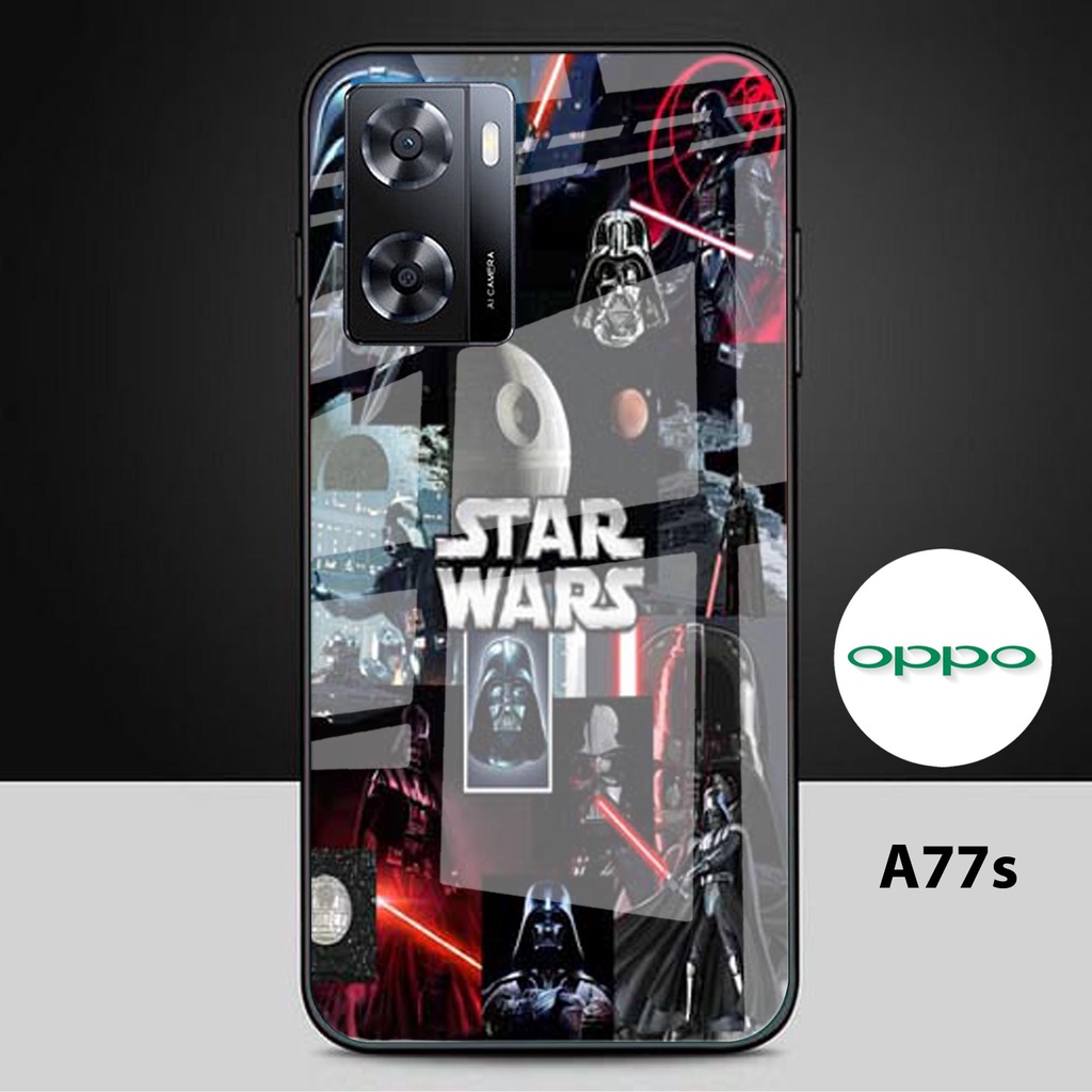 [N42] Softcase Glass Kaca Oppo A77s - Case HP Oppo A77s - Casing HP Oppo A77s