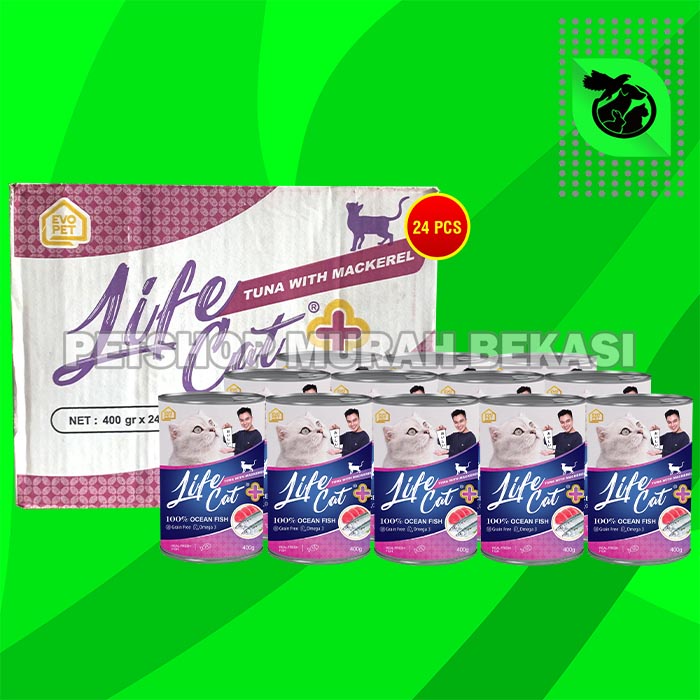 Makanan Kucing Life cat Plus Wet Food Kaleng Grosir Dus 24Pcs 400gr
