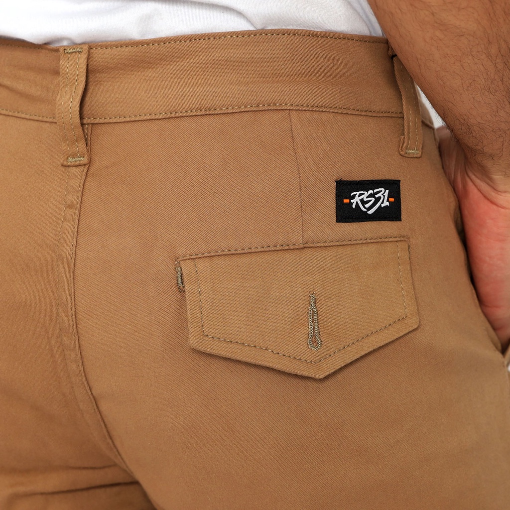 RS31 Chino Pants High Quality Super Big Size - Celana Kerja Pria Berbahan Kain Ukuran Jumbo Warna Khaki.