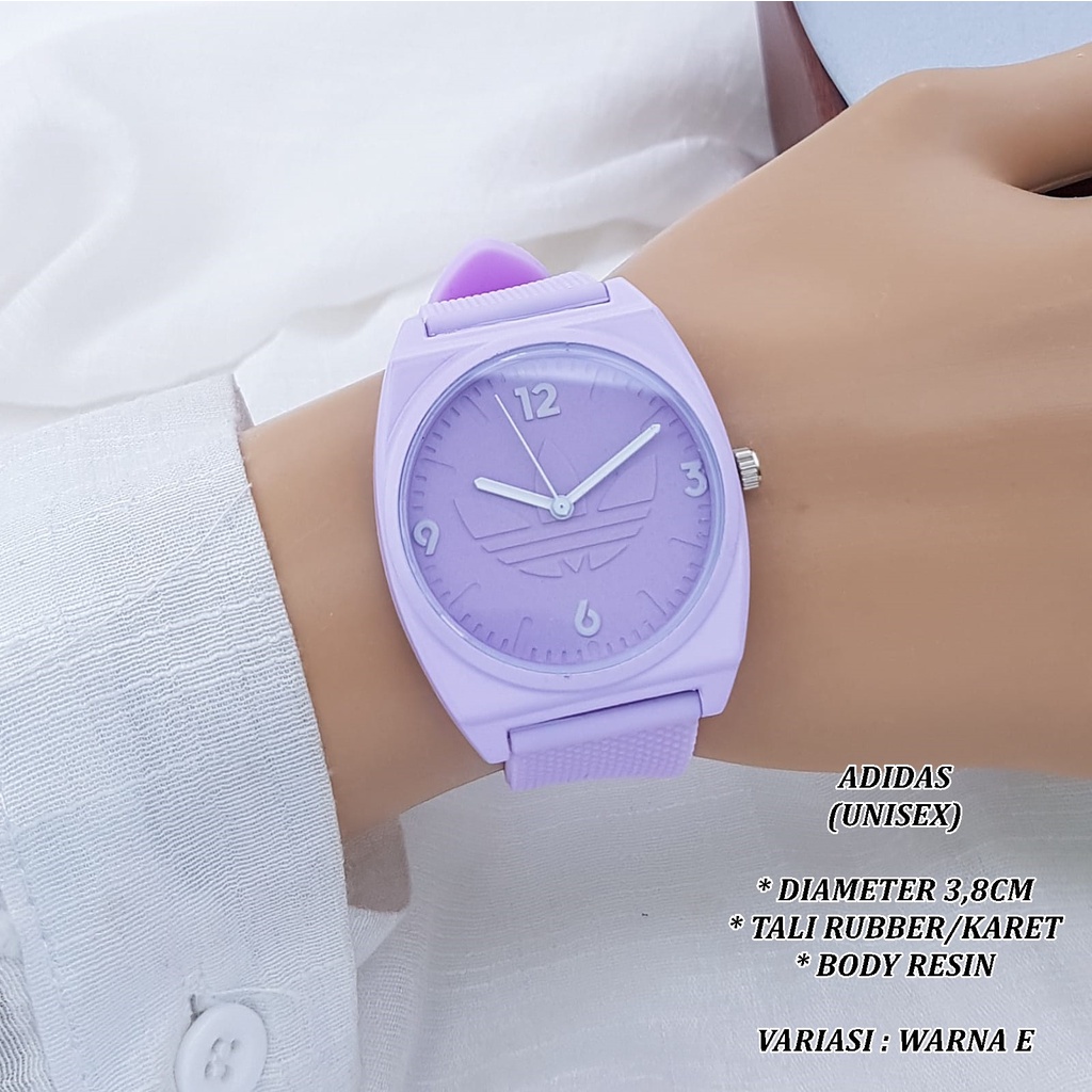 (BISA COD) JAM TANGAN UNISEX FASHION TALI RUBBER BODY BULAT POLOS