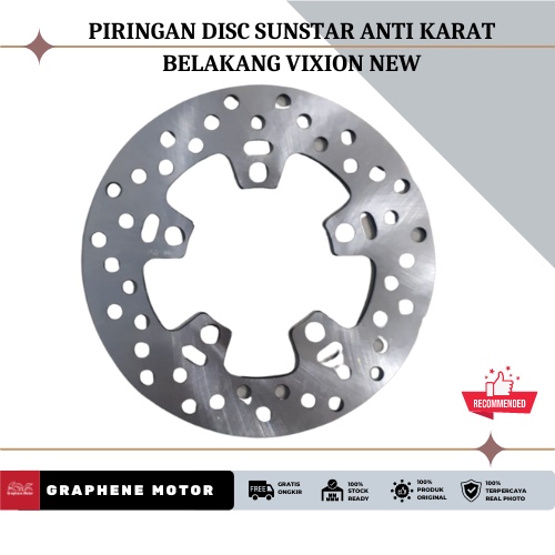 PIRINGAN DISC CAKRAM BAJA BELAKANG VIXION NEW ANTI KARAT TEBAL SUNSTAR