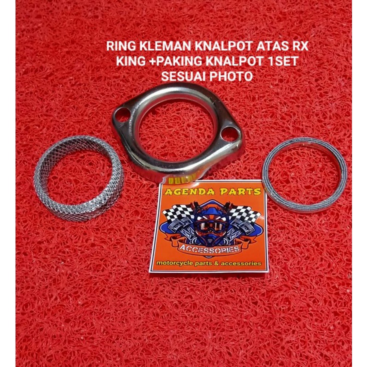 RING KLEMAN KNALPOT ATAS RX KING +PAKING KNALPOT 1SET SESUAI PHOTO BARANG CKD