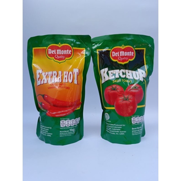 

DELMONTE TOMATO SAUCE POUCH 1000g / DELMONTE EXTRA HOT SAUCE POUCH 1000g