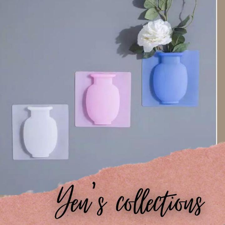 Sale--vas bunga silicone tempel unik pot tanaman air