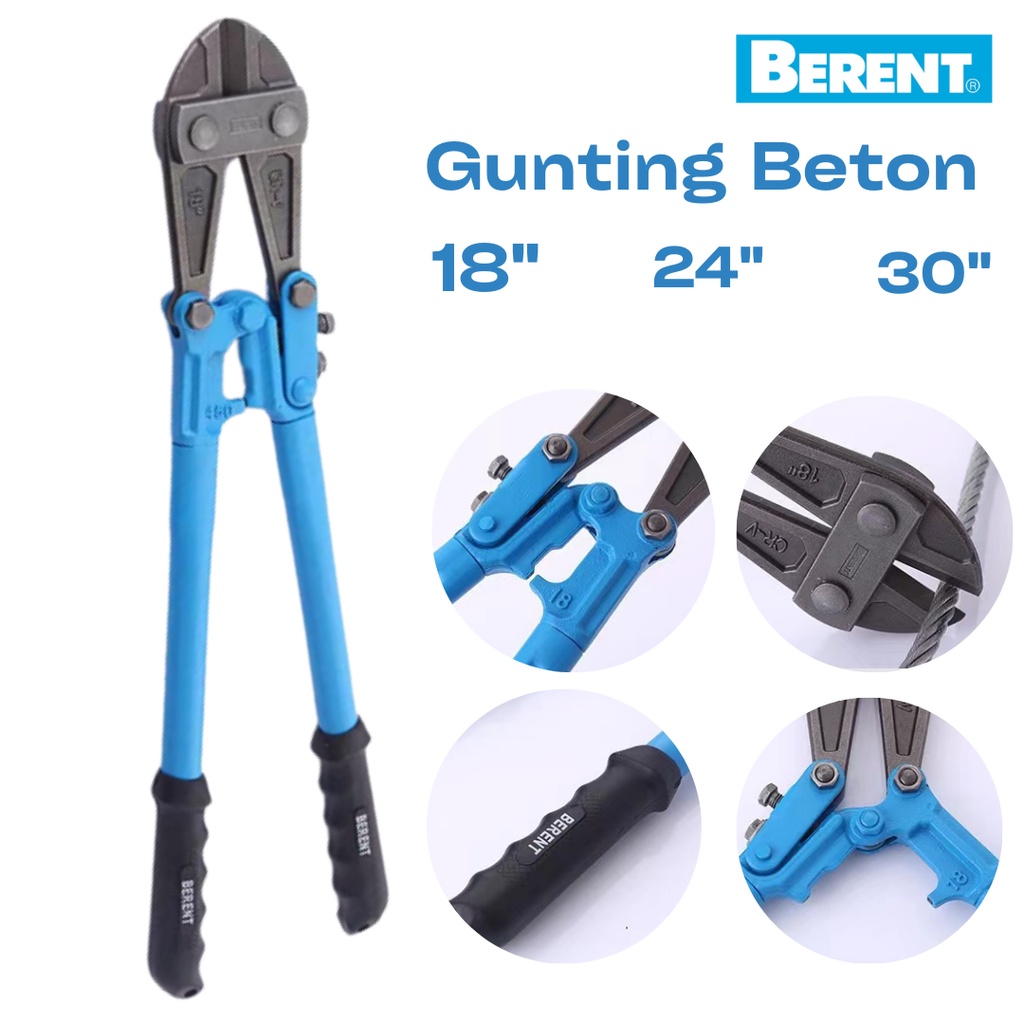 Gunting Beton / Bolt Cutter &quot;berent&quot; Uk 18 Inch (450mm) Untuk Besi Beton / Kawat / Rantai