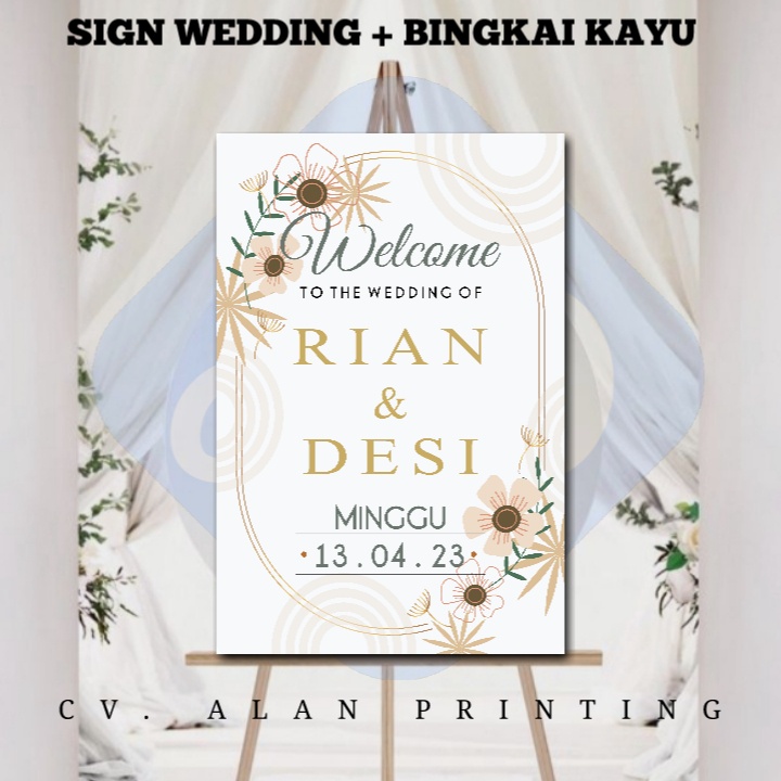 SIGN WEDDING PLUS BINGKAI KAYU ACARA PERNIKAHAN TUNANGAN GRADUATION DLL ads