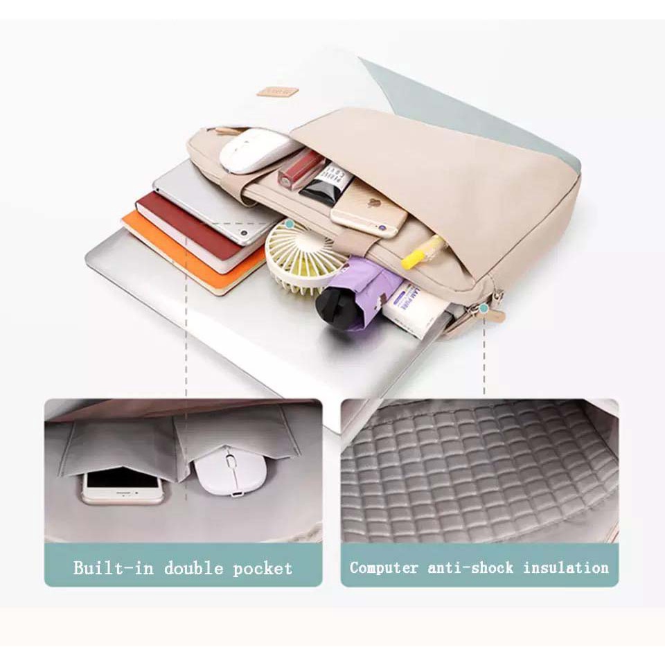 Tas Laptop Selempang jinjing  Shockproof MAHOO triangle  Size 13 14 15 16 inch