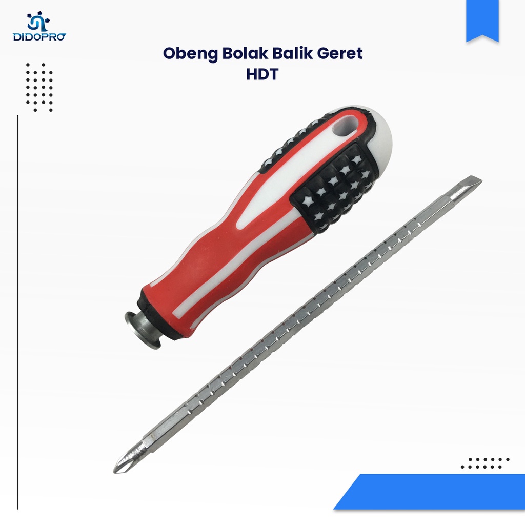 obeng bolak balik bendera USA 4&quot; / obeng 2 way 4&quot;