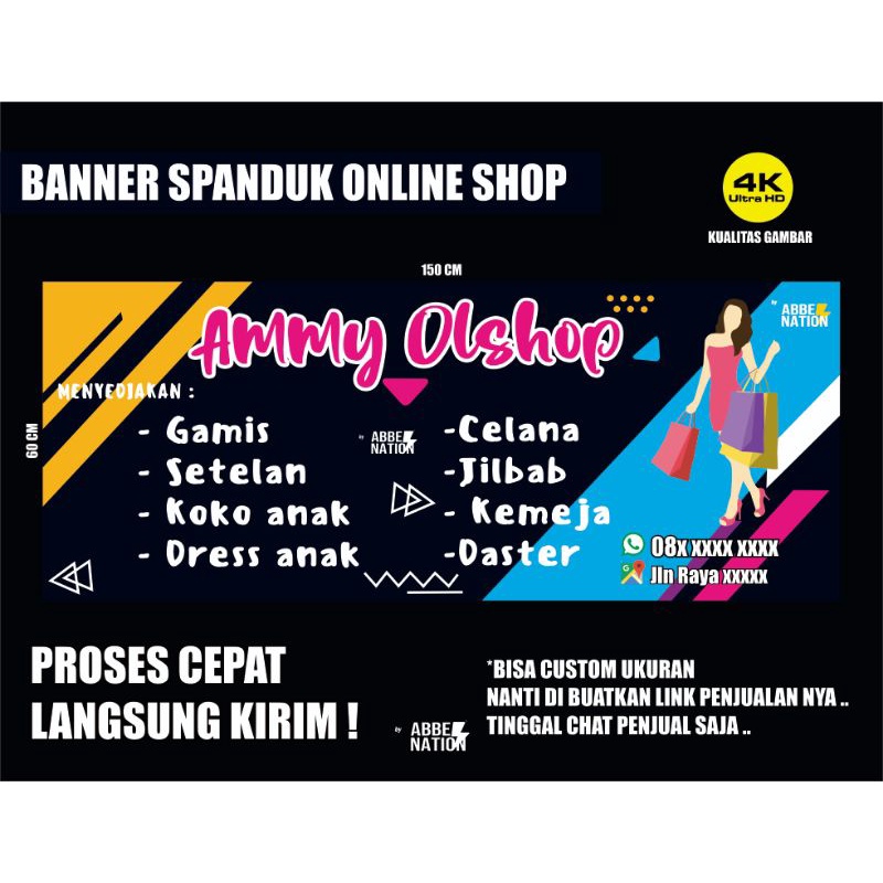 Jual Spanduk Olshop Desain Premium Terbaru V 2 Shopee Indonesia