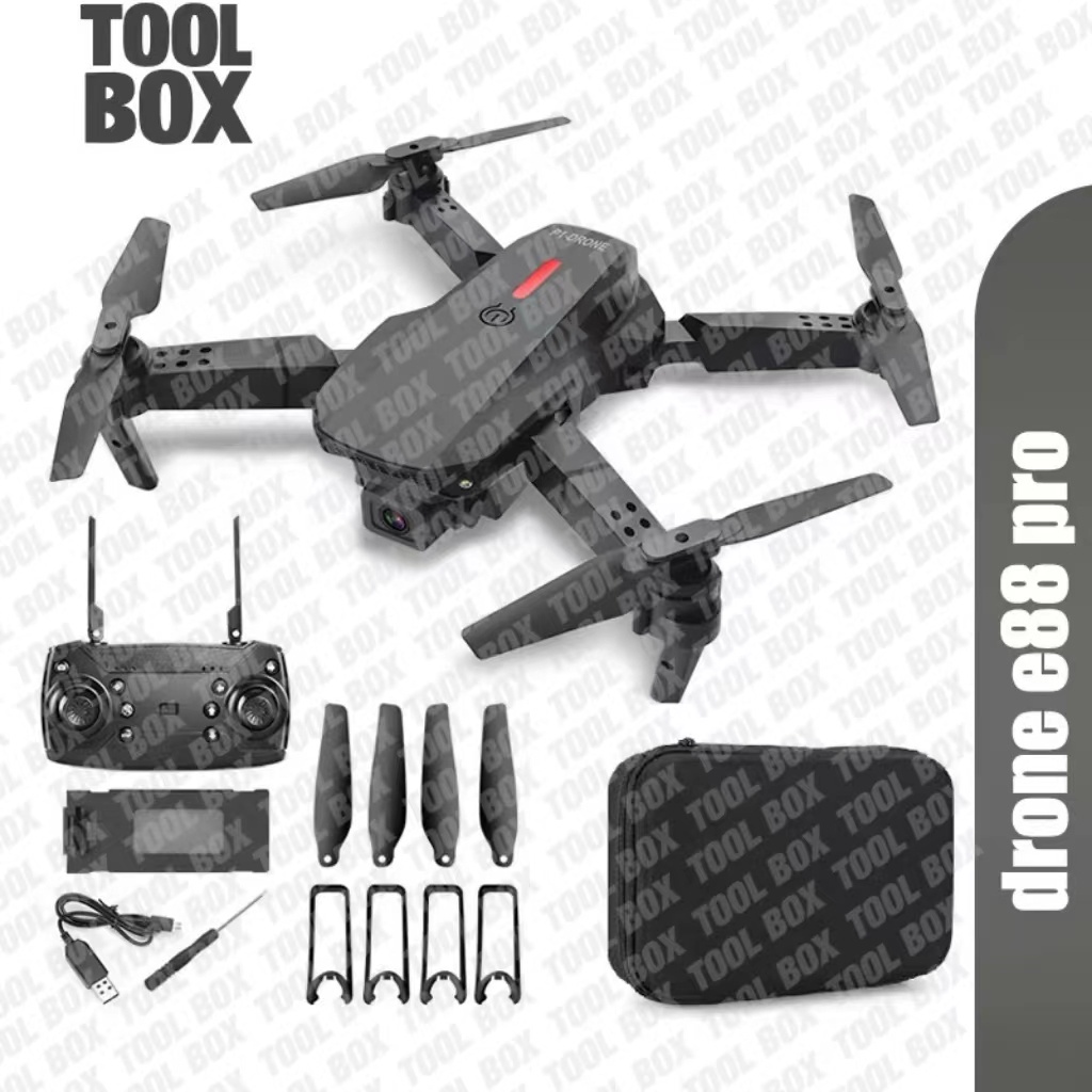 Toolbox E88 Drone Camera Drone Quadcopter Auto Fokus include Remote Dan Kamera ORIGINAL-D2