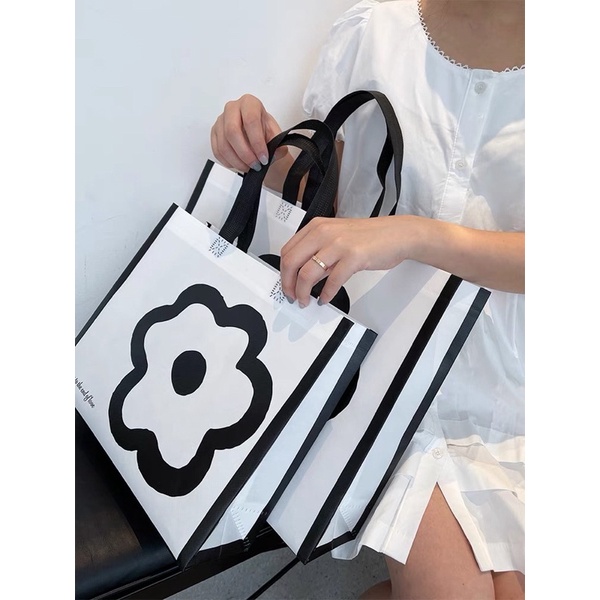 FLOWER SHOPPING TOTE BAG JUMBO SIZE / TAS BELANJA / PREMIUM SHOPPING BAG