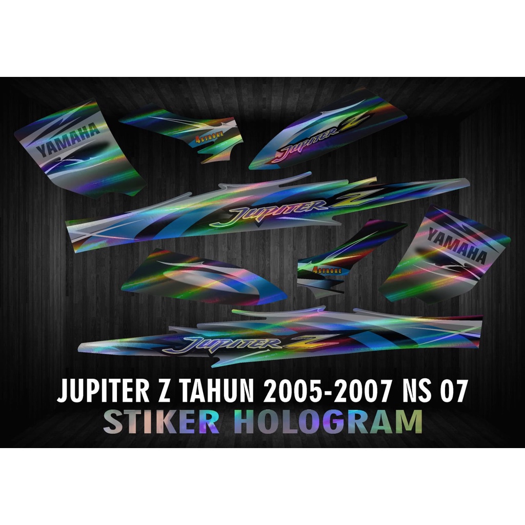 HOLOGRAM STIKER STRIPING VARIASI YAMAHA JUPITER Z 2005-2007 MOTIF NS 07