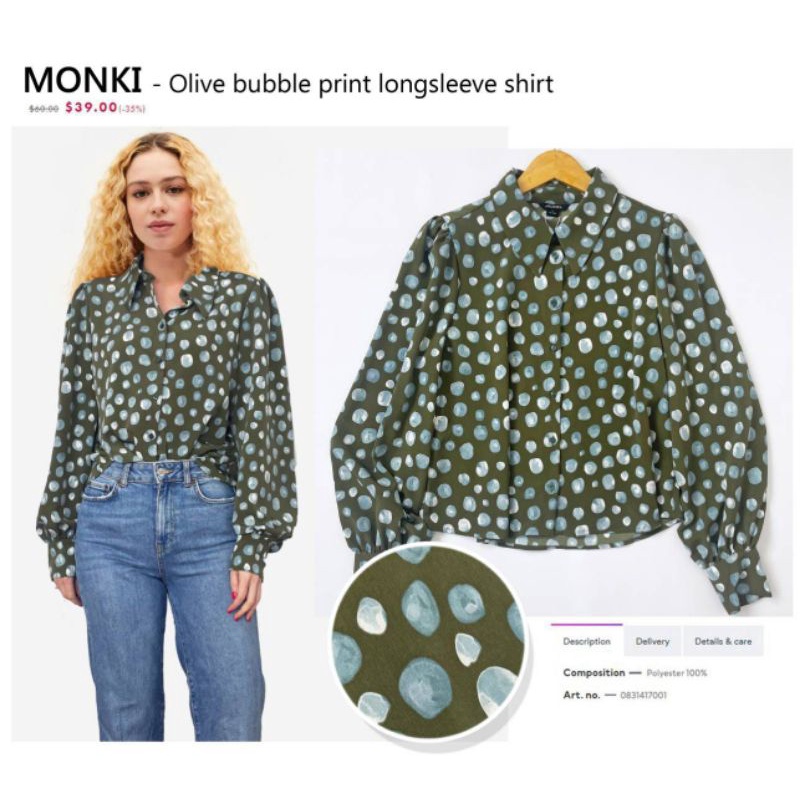 Mnk* printed blouse