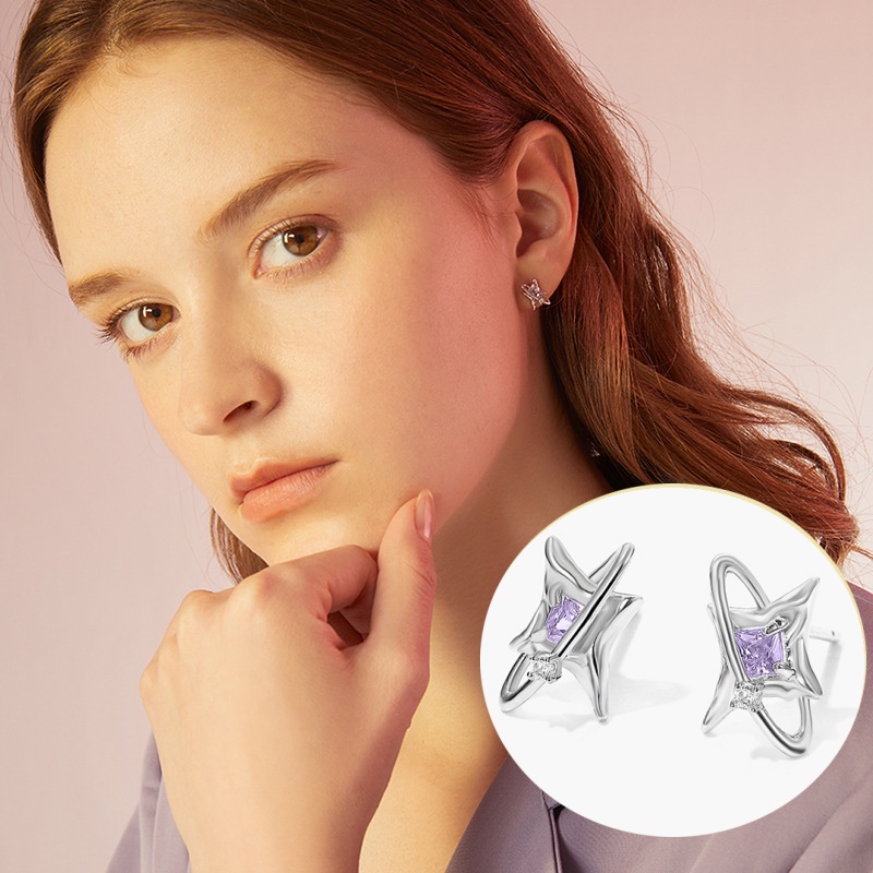 2022 Anting Tusuk Sterling Silver 925 Desain Bintang Keberuntungan Untuk Wanita