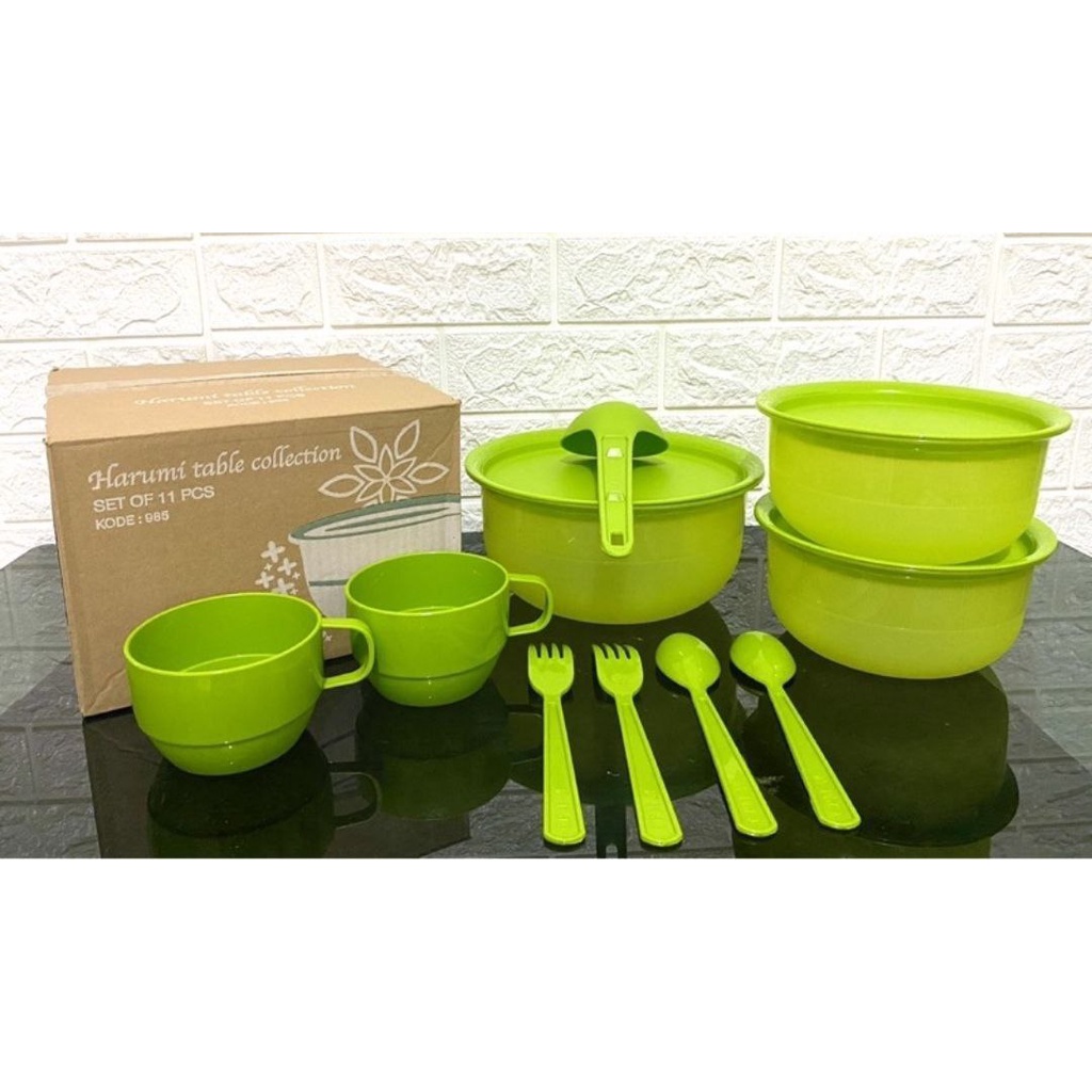 Harumi Set Perlengkapan Makan 11pcs -Tempat Sayur Set Wadah Saji Tempat Penyimpanan Makanan