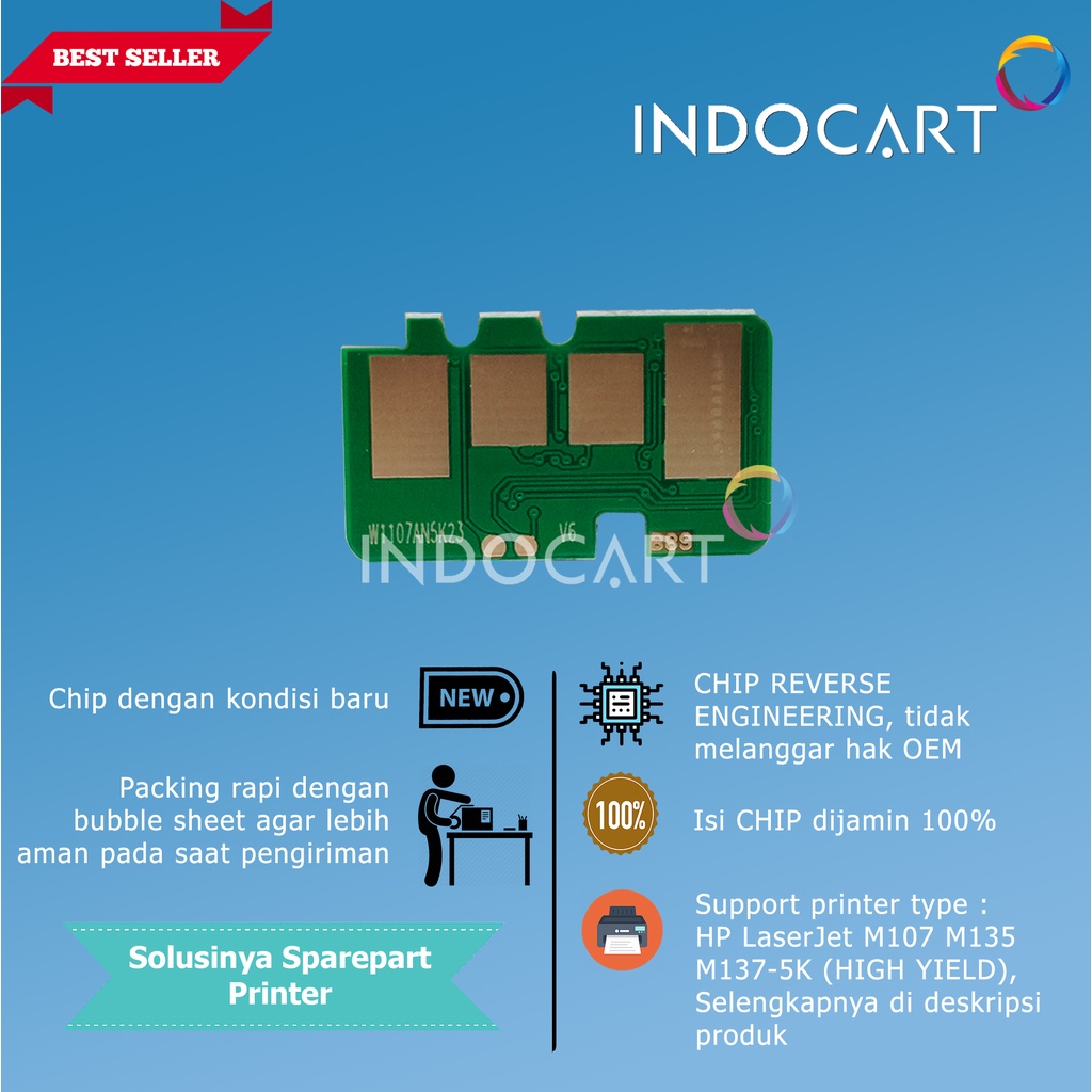 Chip W1107A 107A-HP LaserJet M107 M135 M137-5K-High Yield