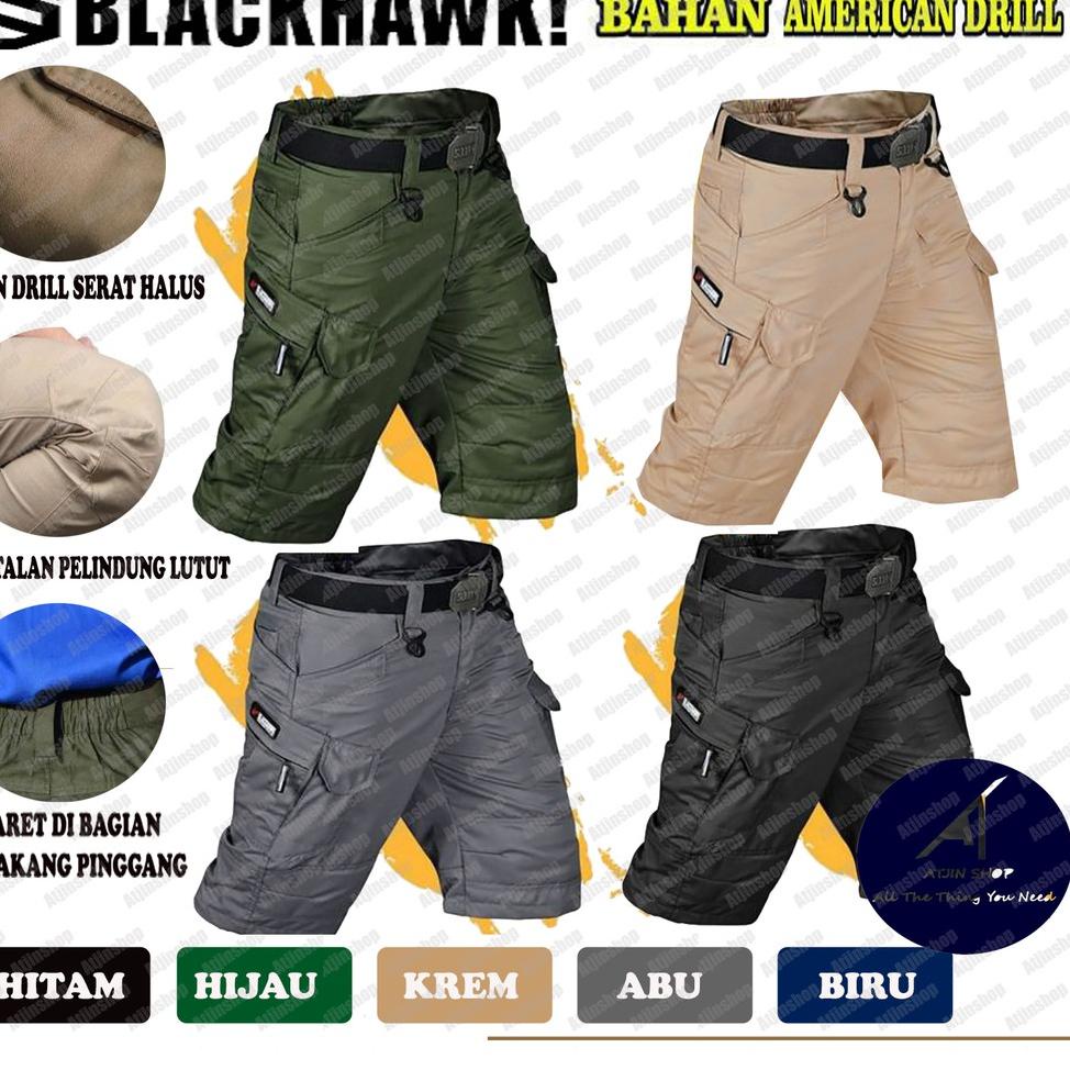 Celana Pendek Cargo Lapangan Blackhawk PDL Tactical Blackhawk American Drill / Celana Gunung Pria "C