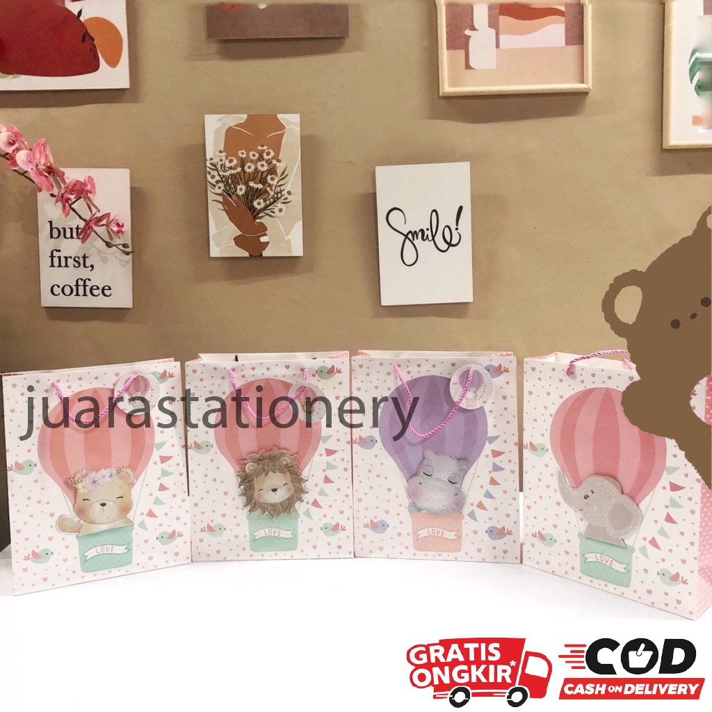 

1416 - BESAR Paper Bag Glitter Animal Emboss 3D 26x32x10 / Tas Tali / Tas Kado / Kotak Kado / Tas Pita / Bungkus Kado / Paperbag / Tempat Hadiah / paper bag kado / paper bag / tas kado paper bag / paper bag kado besar / paper bag jumbo