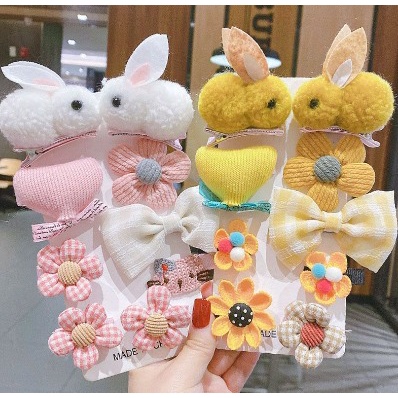 JEPITAN RAMBUT SET ANAK MOTIF KELINCI / JEPIT RAMBUT FASHION KOREA SKU A01