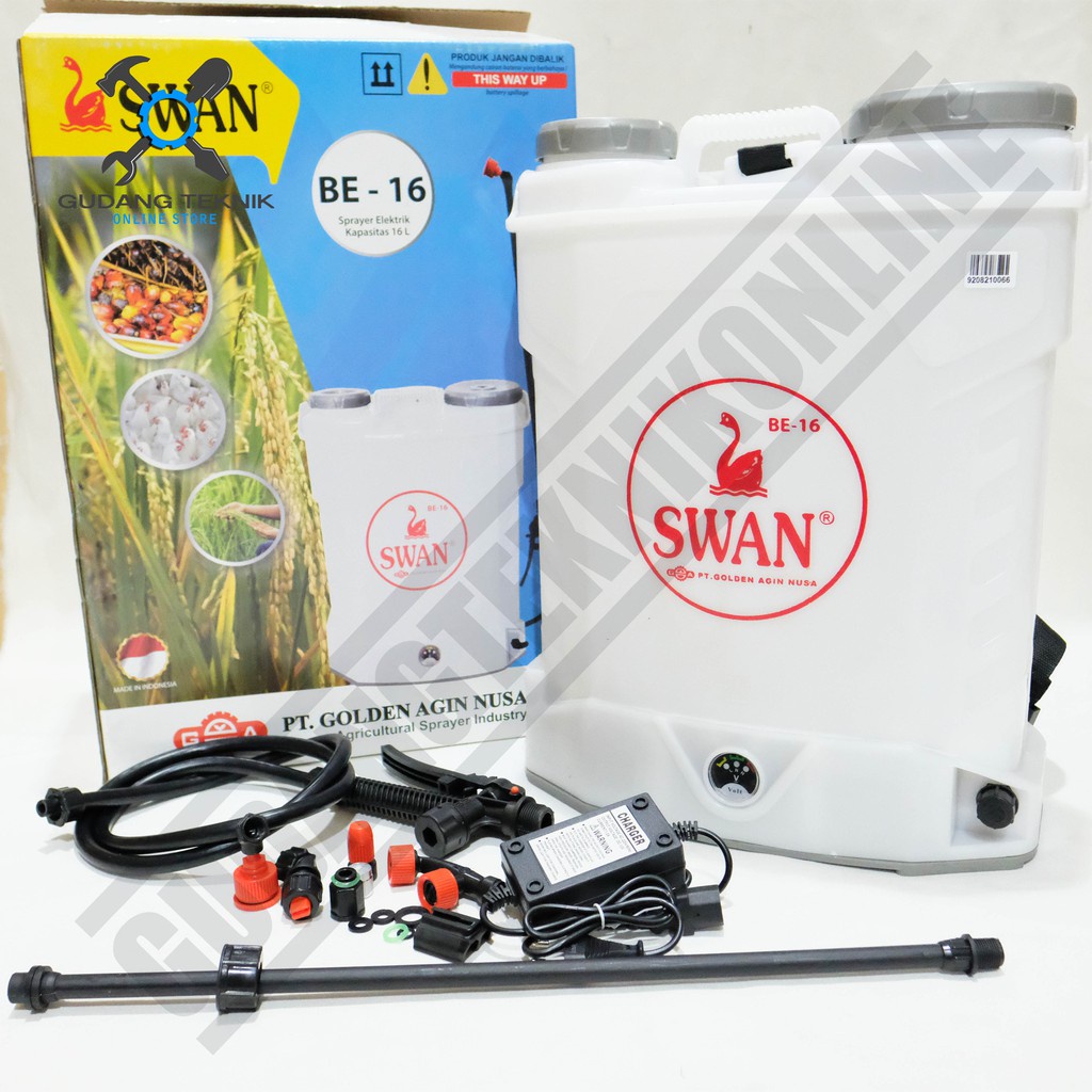 Sprayer Semprotan Hama BATERAI 16 Liter BE16 SWAN / Sprayer CORDLESS 16 L BE16 SWAN