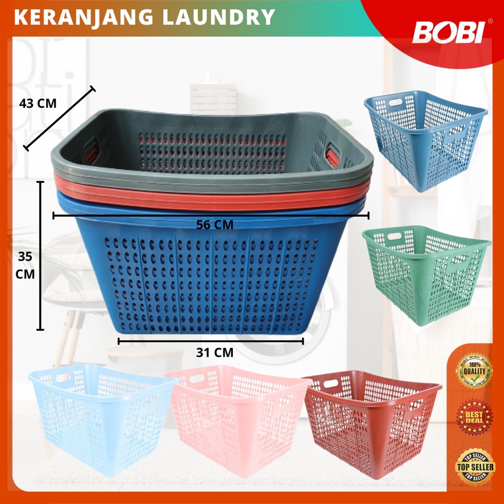 Keranjang atau Container Industri Besar Kode 931 / Keranjang Multifungsi Ukuran +- 43x31x56cm Merk BOBI - Warna Random