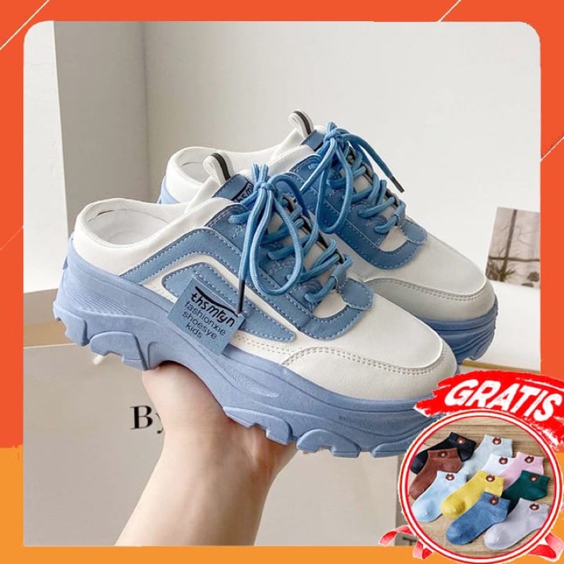 (FREE KAOS KAKI &amp; BOX) SN010 SEPATU SNEAKERS WANITA IMPORT KOREA FASHION