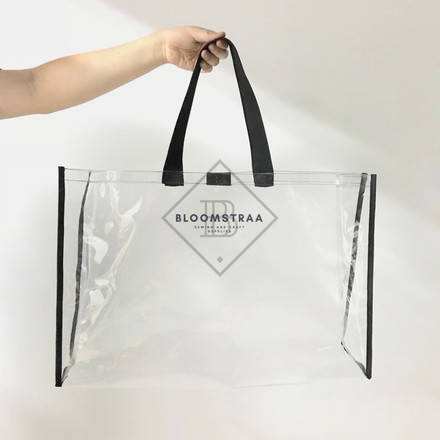 Tas Mika transparan Tas Souvenir transparant tote bag Besar 60 x 40cm