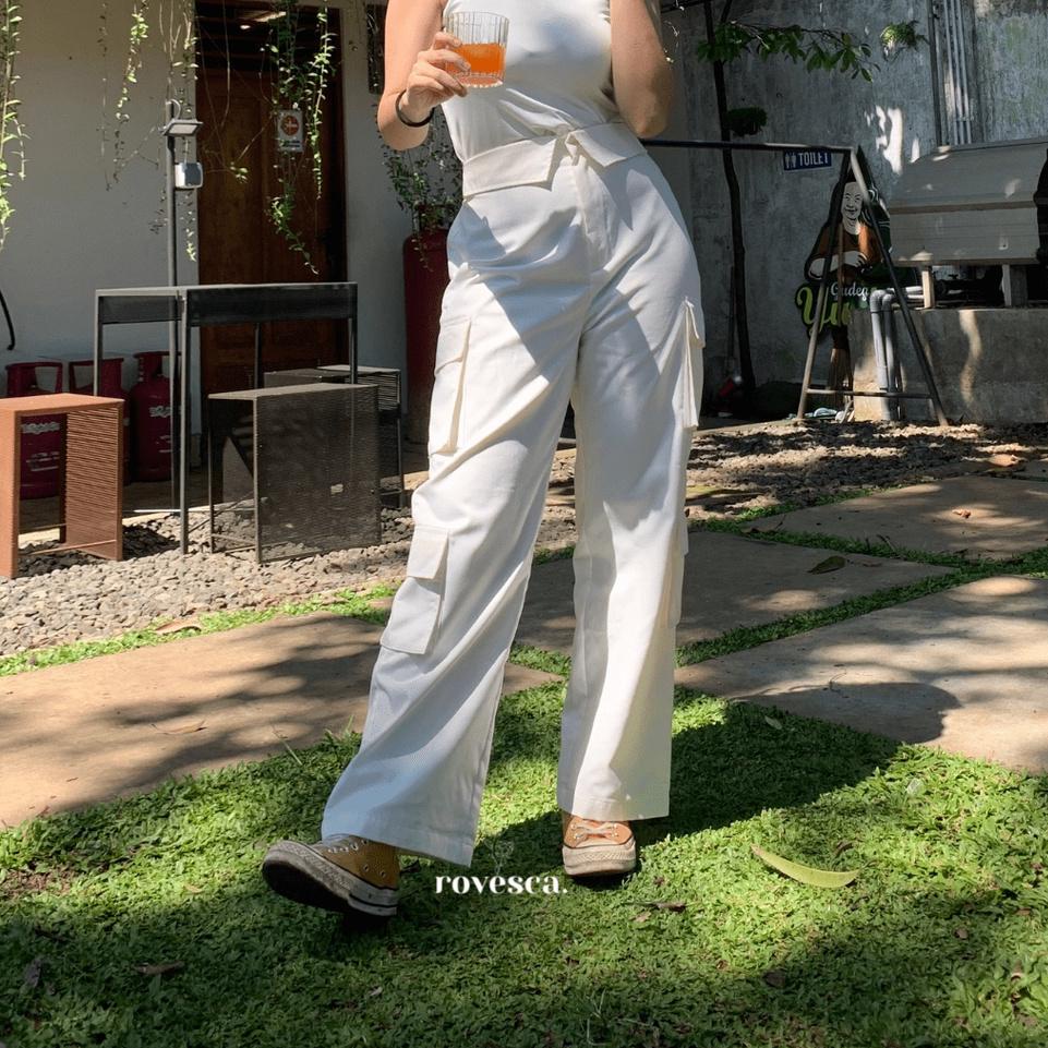 Harga Bersahabat ROVESCA - YERI CARGO PANTS / Celana Kargo Double Saku