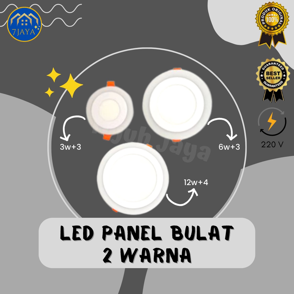 LED Panel Bulat 2 Warna