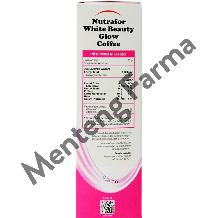 Nutrafor White Beauty Glow Coffee - Minuman Serbuk Rasa Kopi Dengan Kolagen