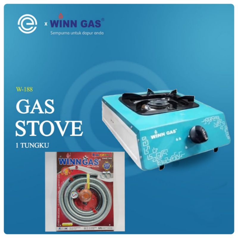 Winn Gas  ,  W 188  , 133  ,  Win Gas  , Kompor Gas  1 tungku