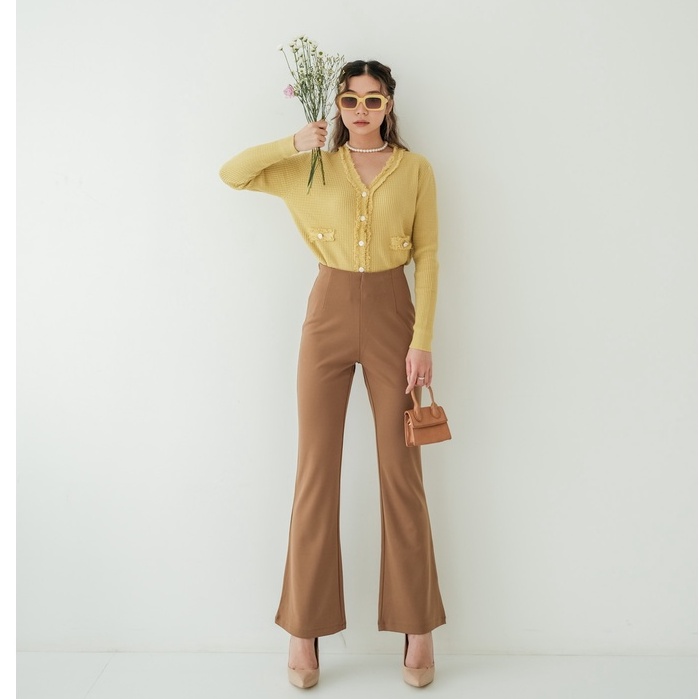 [TAVIA] NOAH CUTBRAY CULLOTE / HIGHWAIST PANTS / CELANA KULOT WANITA / CELANA KERJA  WANITA/ CELANA BAHAN/ CELANA HIGHWAIST WANITA