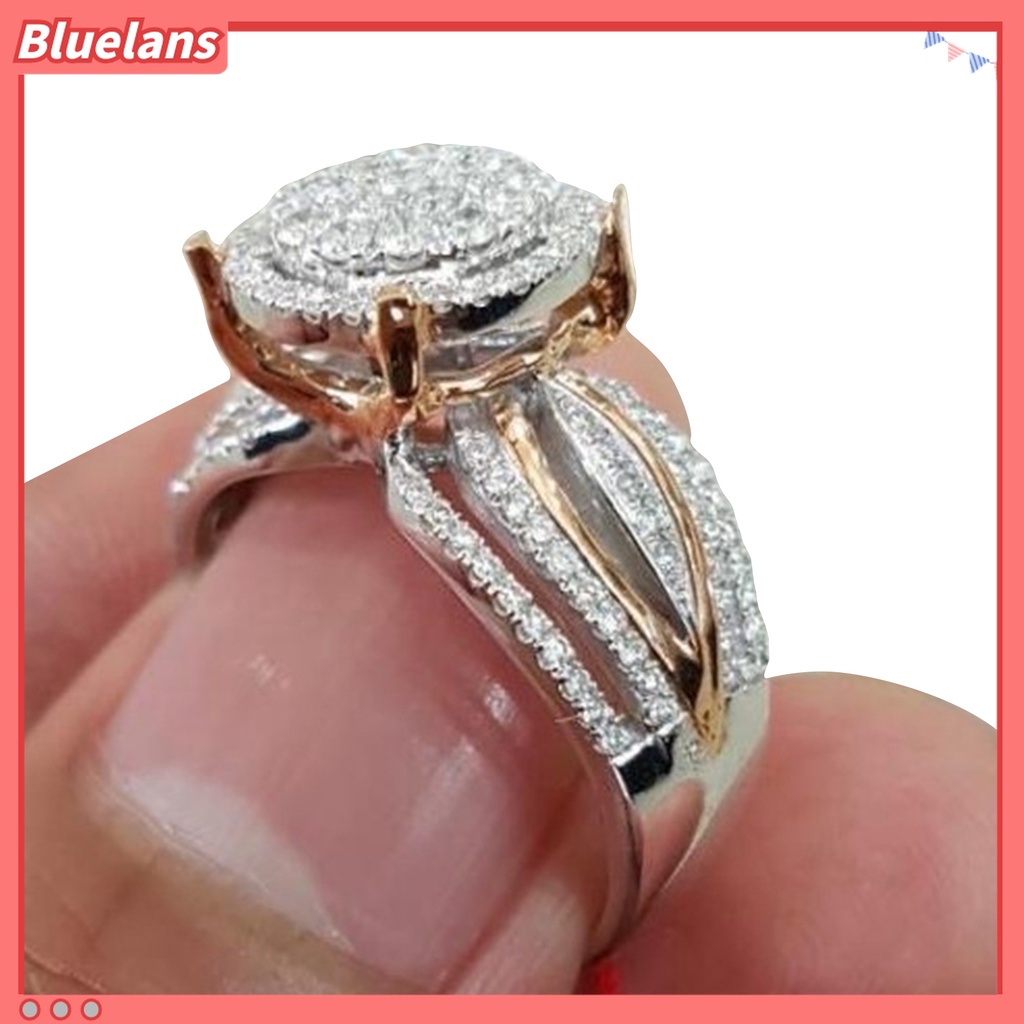 Bluelans Cincin Berlian Imitasi Multi Layer Untuk Wanita