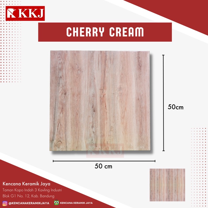 KERAMIK LANTAI CHERRY CREAM 50 X 50 KUALITAS 1 GRADE A