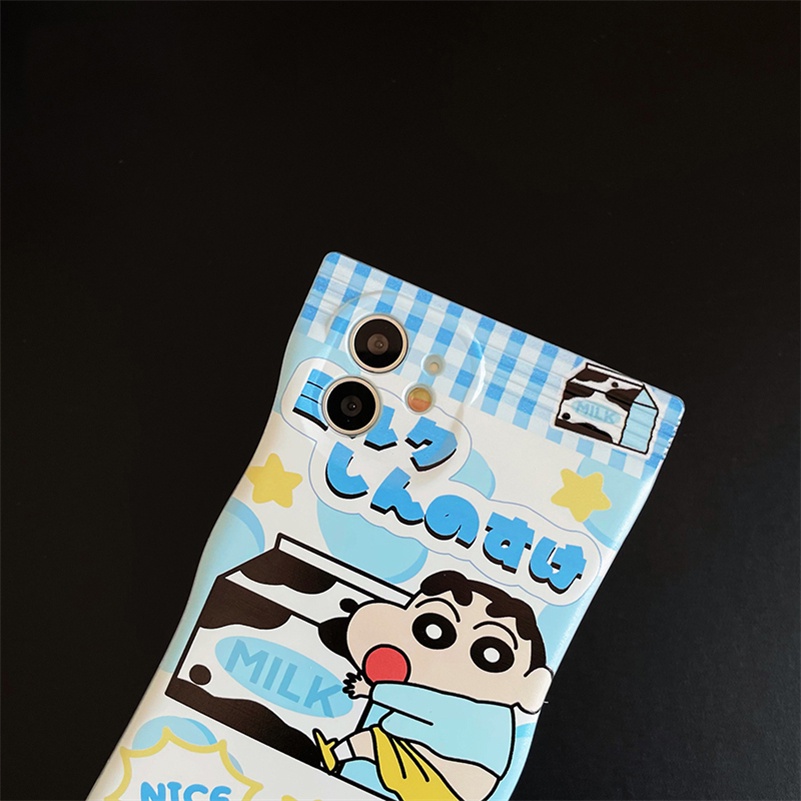 Soft Case Silikon Motif Crayon Shin Chan Untuk iPhone 14 13 12 11 Pro Max X Xr Xs Max 8 7 6 6s Plus SE 2020