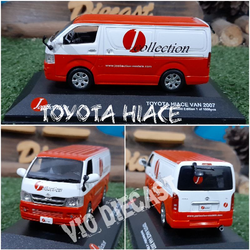 Diecast Miniatur Toyota HIACE JCollection skala 1:43