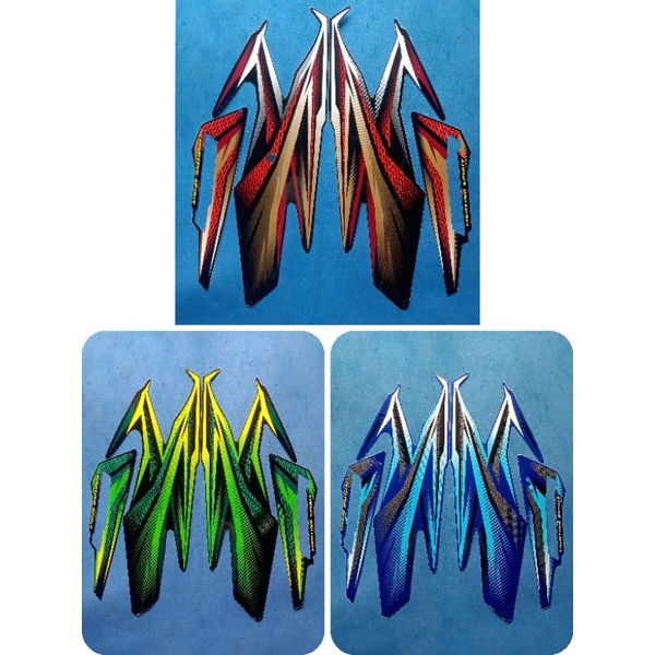Striping Stiker Lis Les Body Motor Yamaha RX-KING 2005 Full Set Motif Standar Original Kualitas Terb