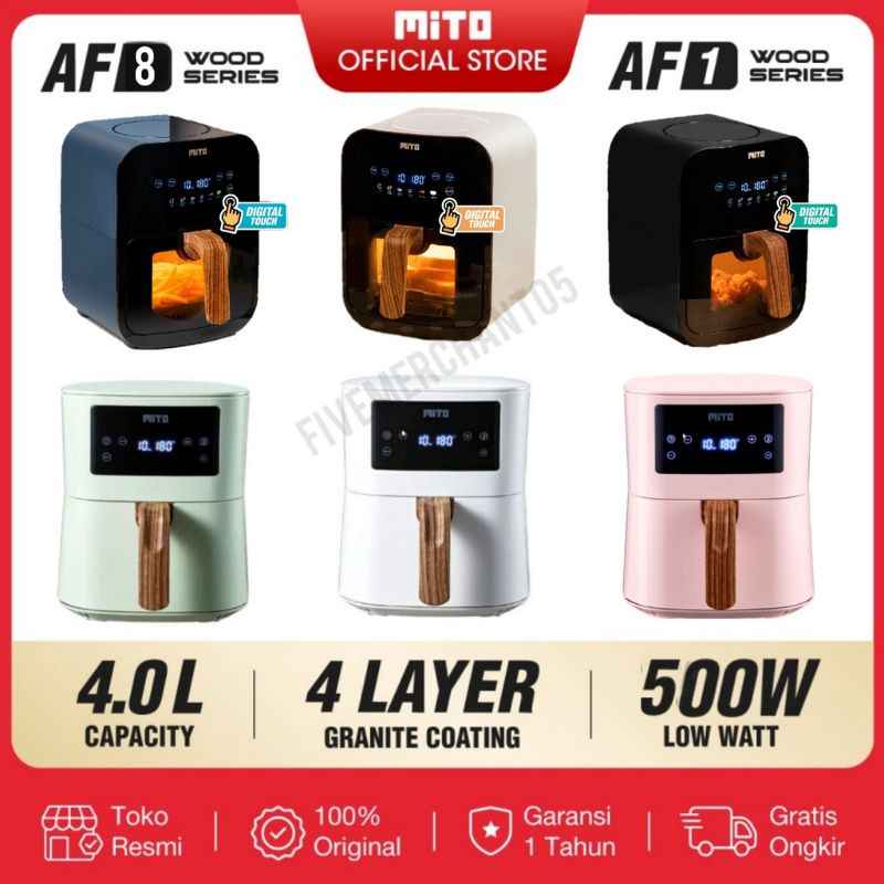 AIR FRYER MITO MITOCHIBA AF 1 / AF 8 AF1 / AF 8 KAPASITAS BER 4 LT DIGIFRY LOW WATT ORIGINAL GARANSI RESMI AIRFRYER AF1