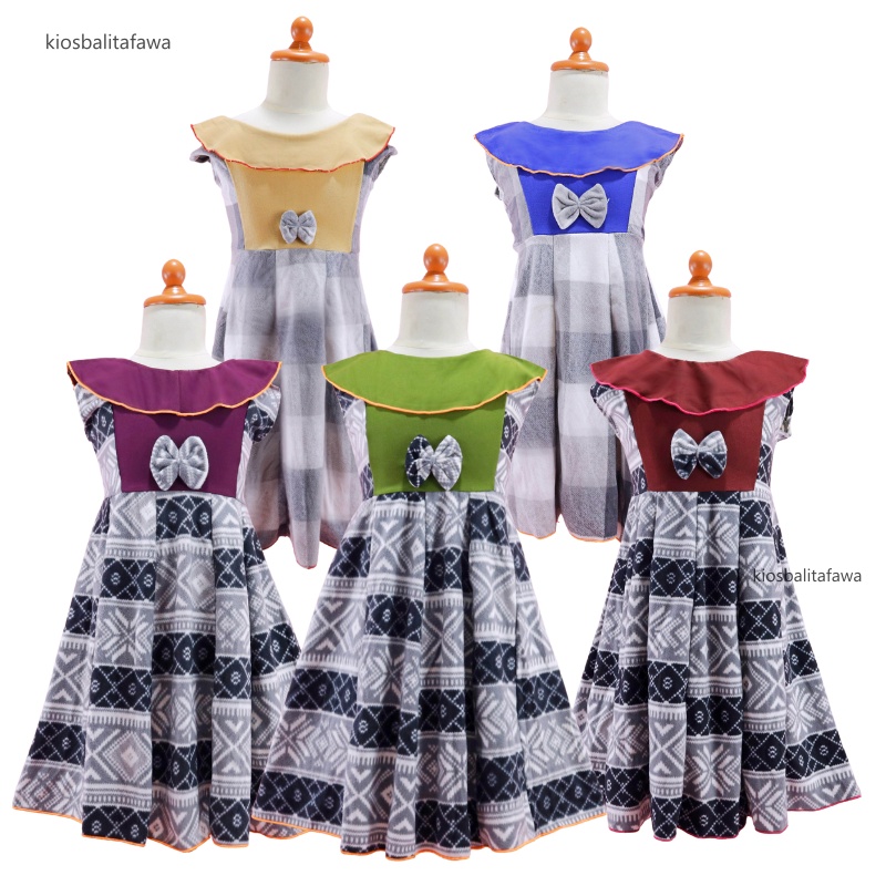 (BLUDRU FLANEL) Dress Cantika uk 6-7 Tahun / Baju Anak Perempuan Harian Yukensi Murah Grosir