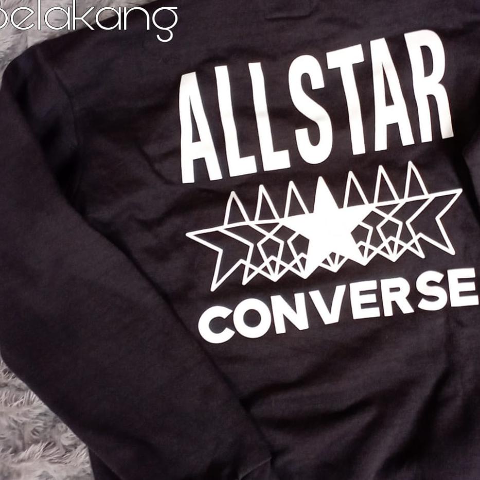 New Stock HOODIE CONVERSE ALL STAR BLACK EDITION