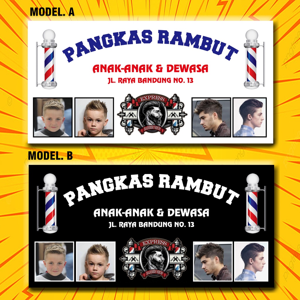 Cetak Spanduk Banner Pangkas Rambut / Barbershop